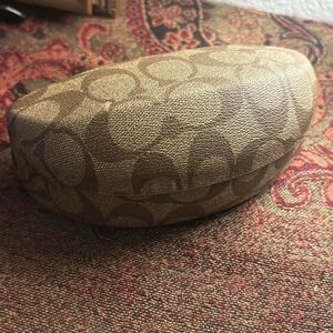 Tan Coach eyeglass/sunglasses case